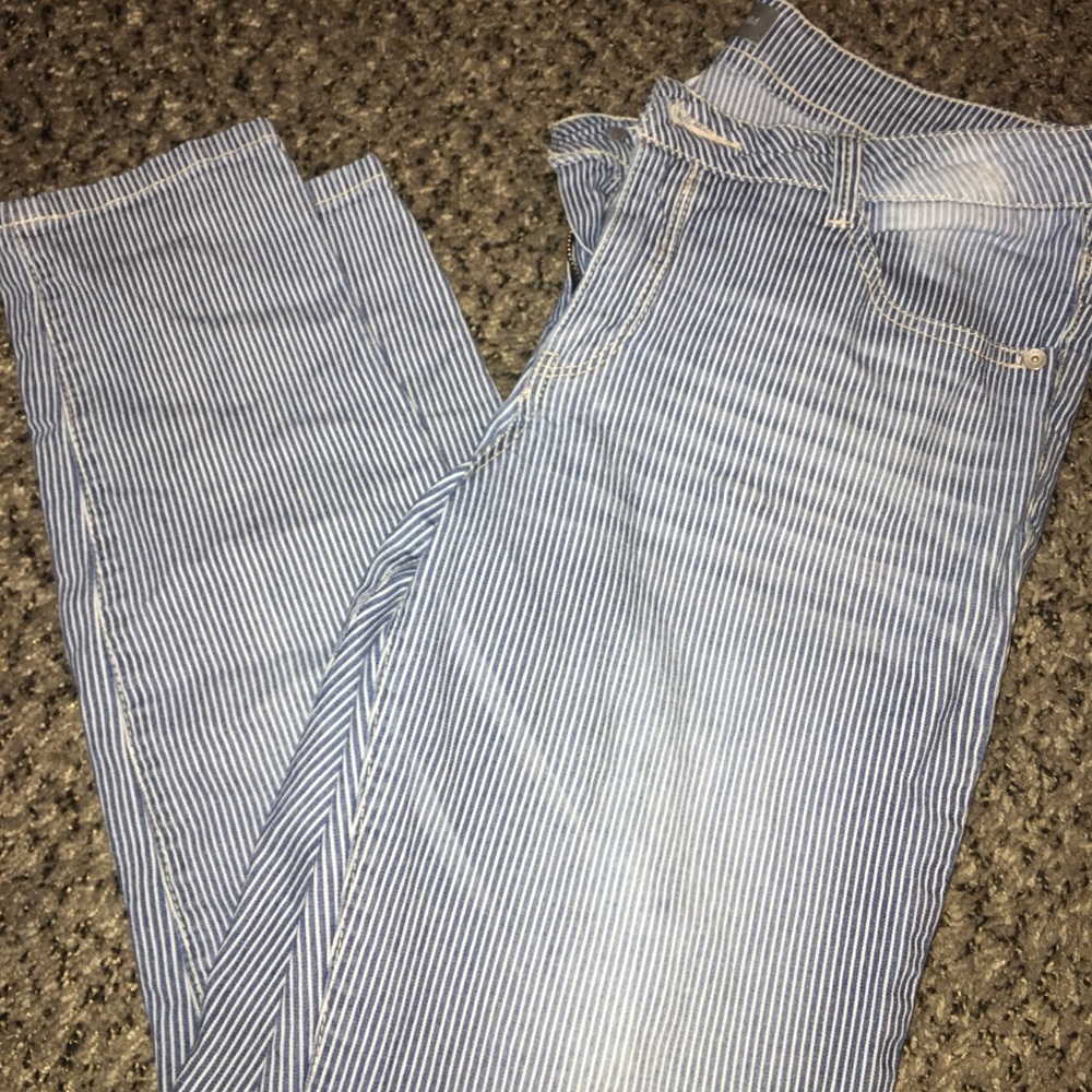 Pinstripe jeans